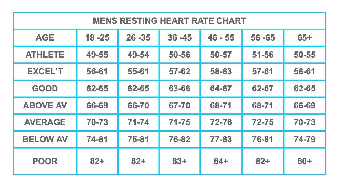 Average Adult Resting Heart Rate 16